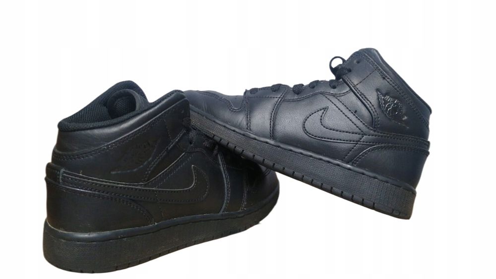 Nike Air Jordan 1 Mid 37,5 Buty Damskie Skórzane Czarne T493
