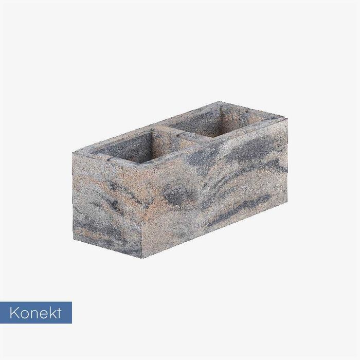 Ogrodzenie systemowe Konekt Boka Solv szary 50x20x20 bloczek na mur