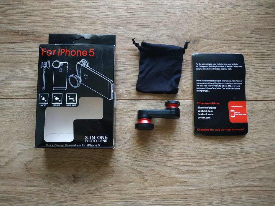 фото лінза 3іn1 для фотографування на iPhоne 5 5s sе Mаcro фотолинза