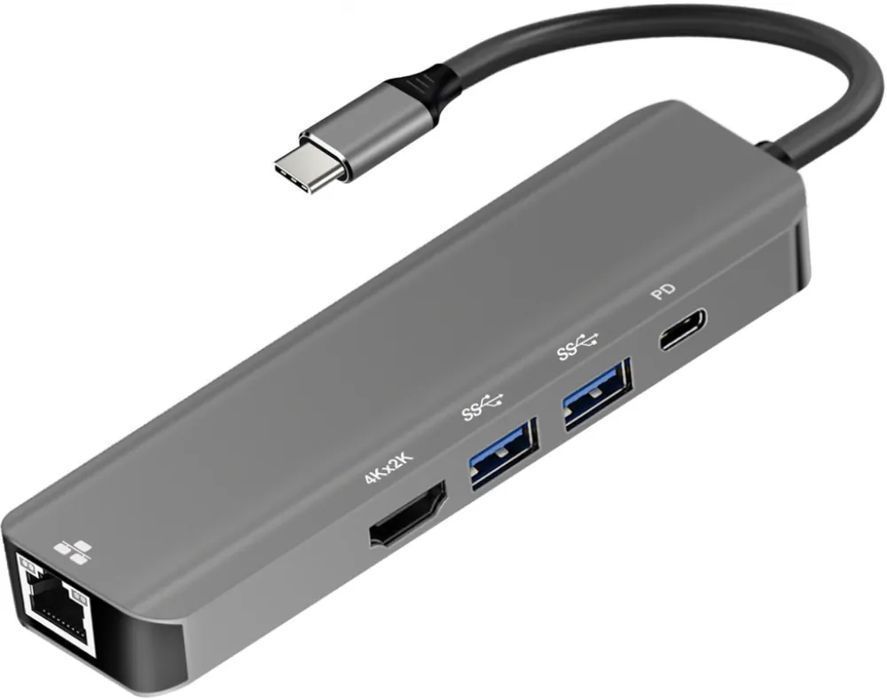 Adapter USB-C na HDMI 4K 30Hz + ETHERNET + USB / USB-C 15 cm OEM-C15-1