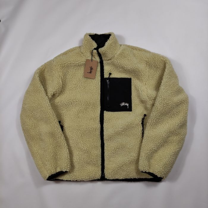 Двухсторонняя курточка stussy 8 ball sherpa reversible jacket: 4