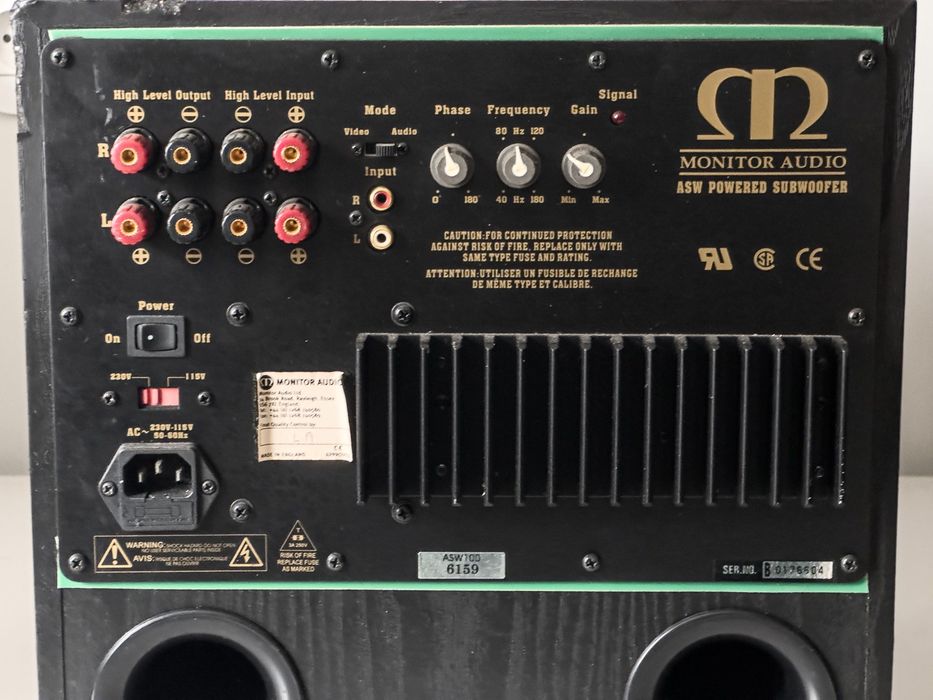 Monitor Audio ASW100 — subwoofer activo