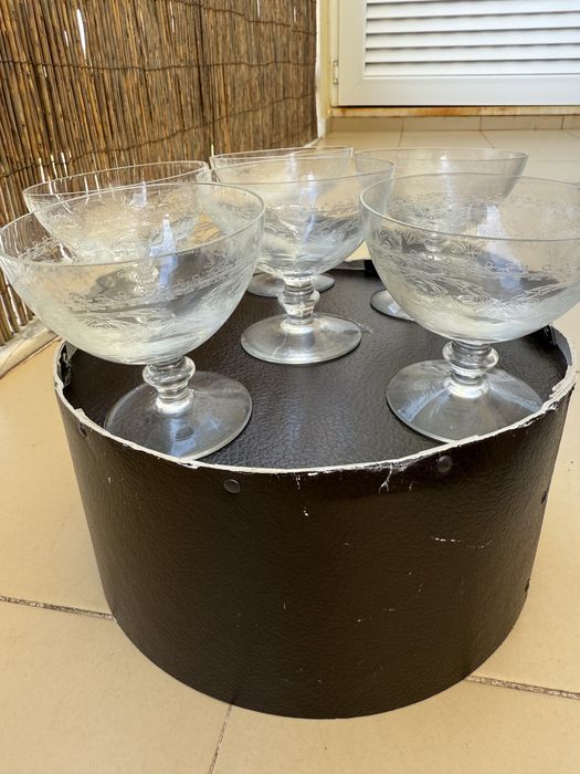 Conjunto 6 Copos + 6 Taças IVIMA Marinha Grande (NOVOS)