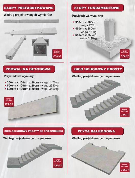 Mur oporowy L / ściana oporowa L / mury oporowe T