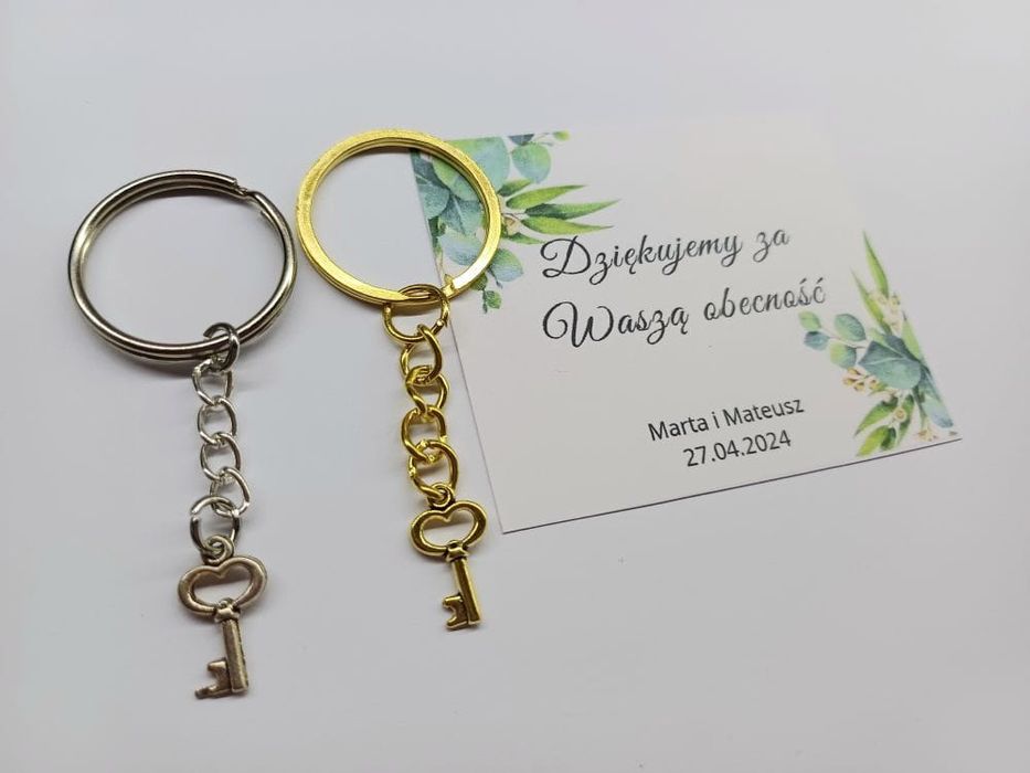 Podziękowanie dla gości breloczek kluczyk