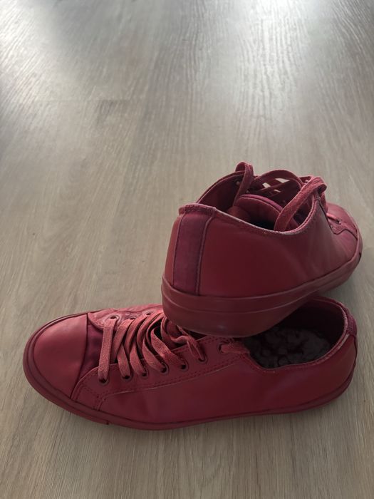 Tenis Aldo Low Top Pele Vermelho