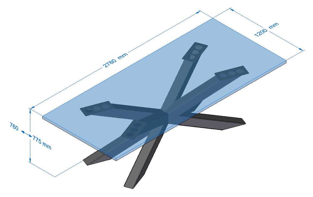 Duży stół do salonu, jadalni, sali konferencyjnej - Dąb Hunton Ciemny