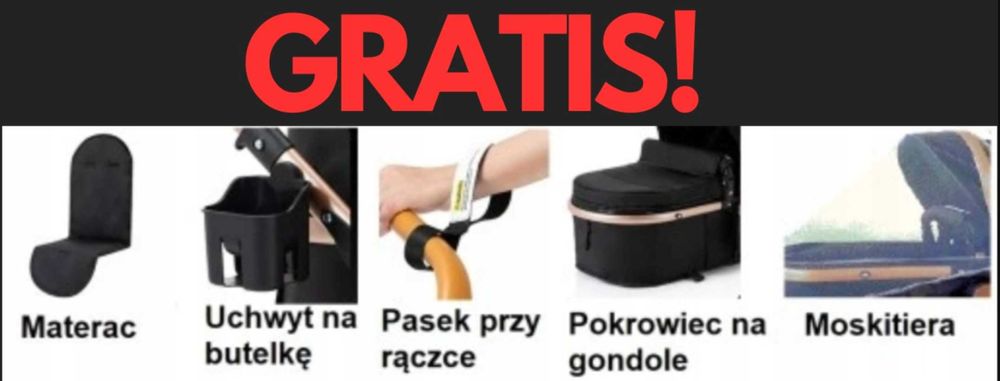 Wózek 3w1 gondola spacerówka fotelik - czarny ze srebrnym stelażem.