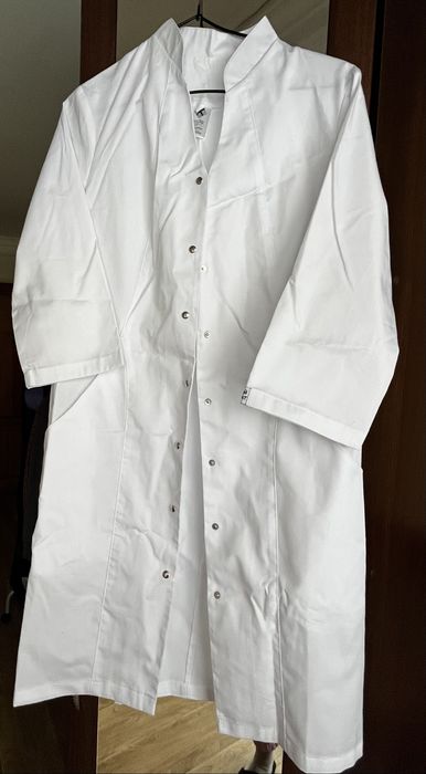 Медичний халат білий, 46 розмір (М) , «Білий халат» рукав 3/4