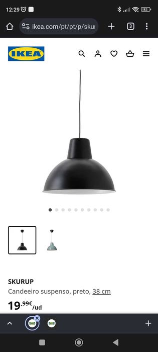 Candeeiros Ikea Novos