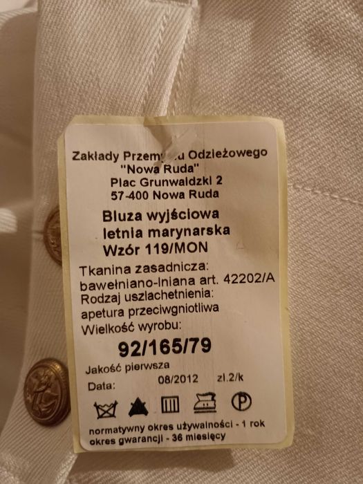 Bluza wojskowa letnia marynarska 119/mon