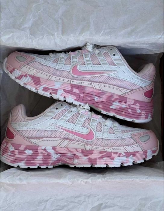(БЕЗ ПЕРЕДОПЛАТИ) Nike P-6000 White Pink найк п-6000 білі з рожевим
