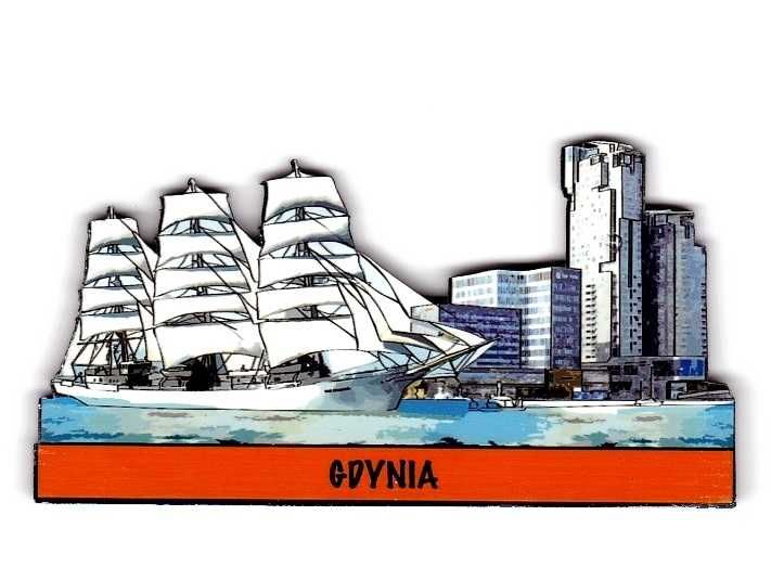 GDYNIA Magnes na lodówkę wycinany D083