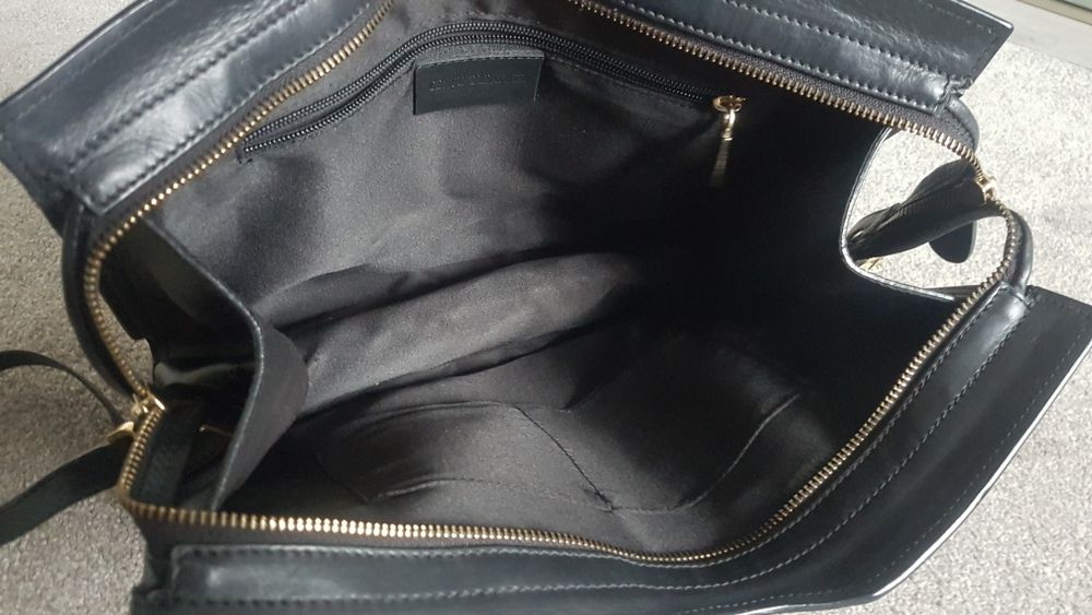 Wloska torebka made in italy skóra czarna