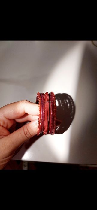 Pulseira de missangas vermelha