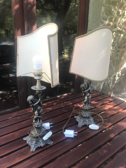 2 candeeiros vintage de mesinha de cabeceira