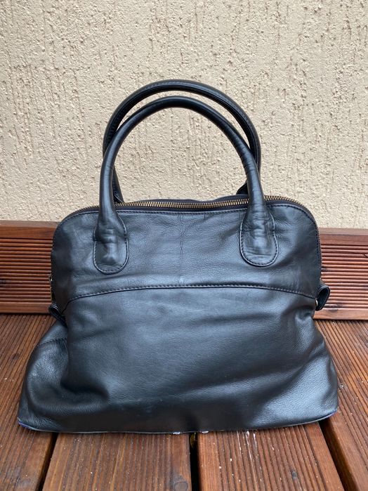 Czarna torebka duża ala skórzana