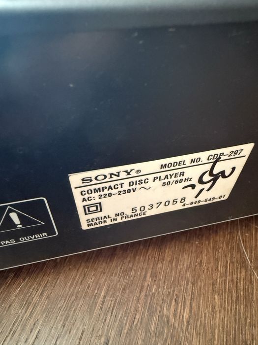 Sony CDP-297 CD Player / вінтажний програвач / Made in France