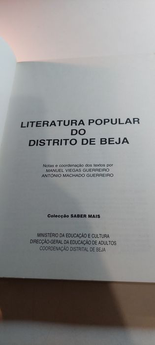 Literatura Popular do Distrito de Beja (Coordenação Distrital de Beja)