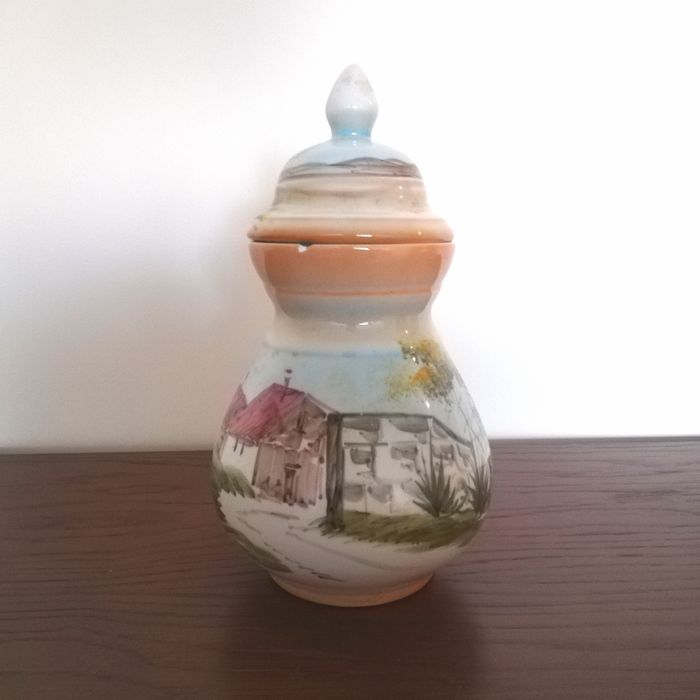 Pote vintage, pintado à mão