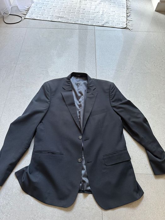 Marynarka Pawo w paski stan dobry rozmiar L, granatowa