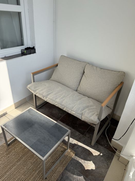 Sofa ogrodowa kanapa taras balkon stolik komplet fotel