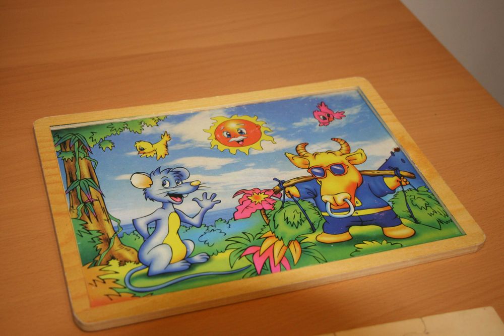 Puzzle Madeira Com Animais432482359119728642