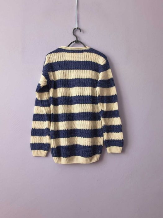 Sweter uniseks, akryl, w paski