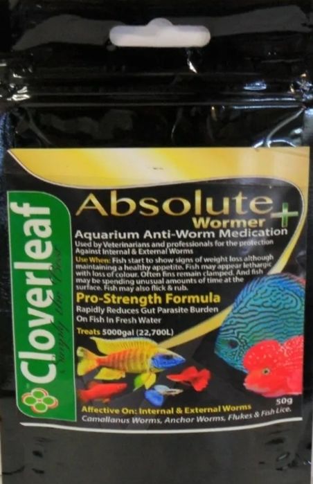 Absolute Wormer plus 5g przeciw pasożytom. Odrobaczanie ryb