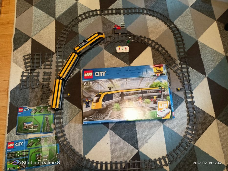 Lego City Pociąg 60197 + Zwrotnice 60238 + Tory