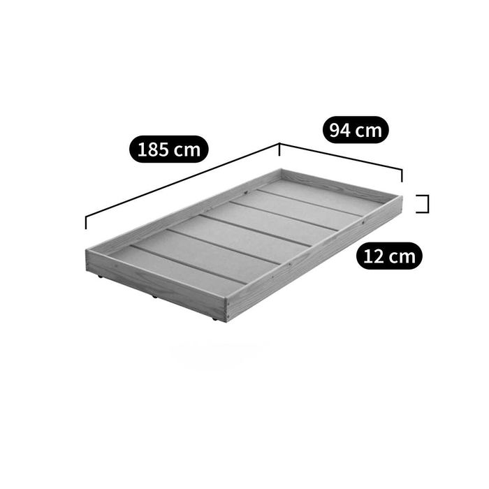 cama gaveta solteiro pinho natural