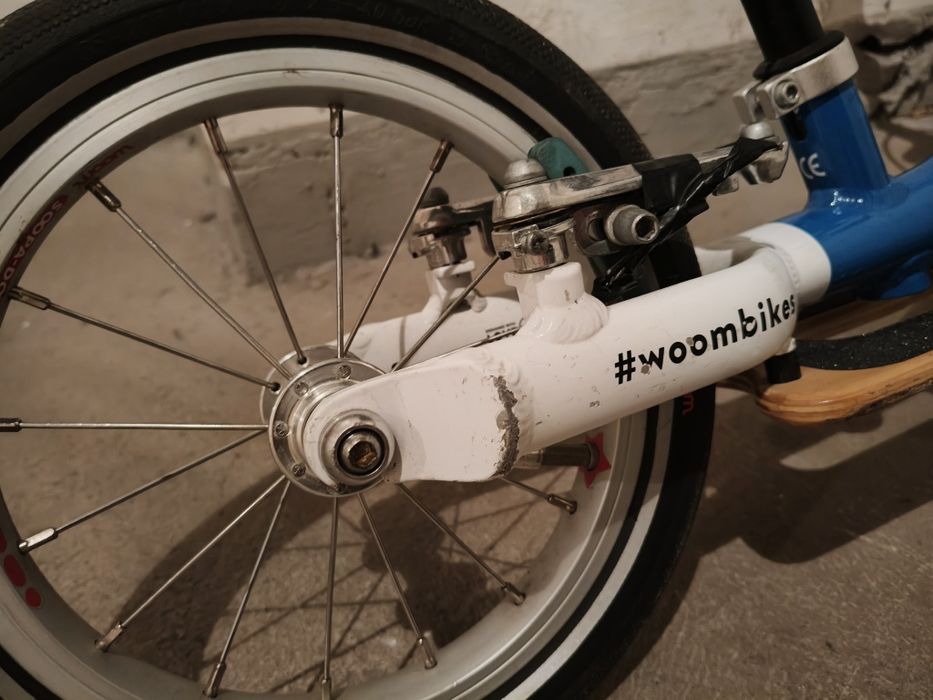 Rower dziecięcy woom 1 niebieski podnóżek
