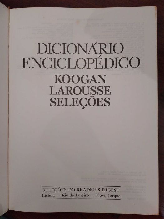 Dicionário Enciclopédico Koogan Larousse, três volumes