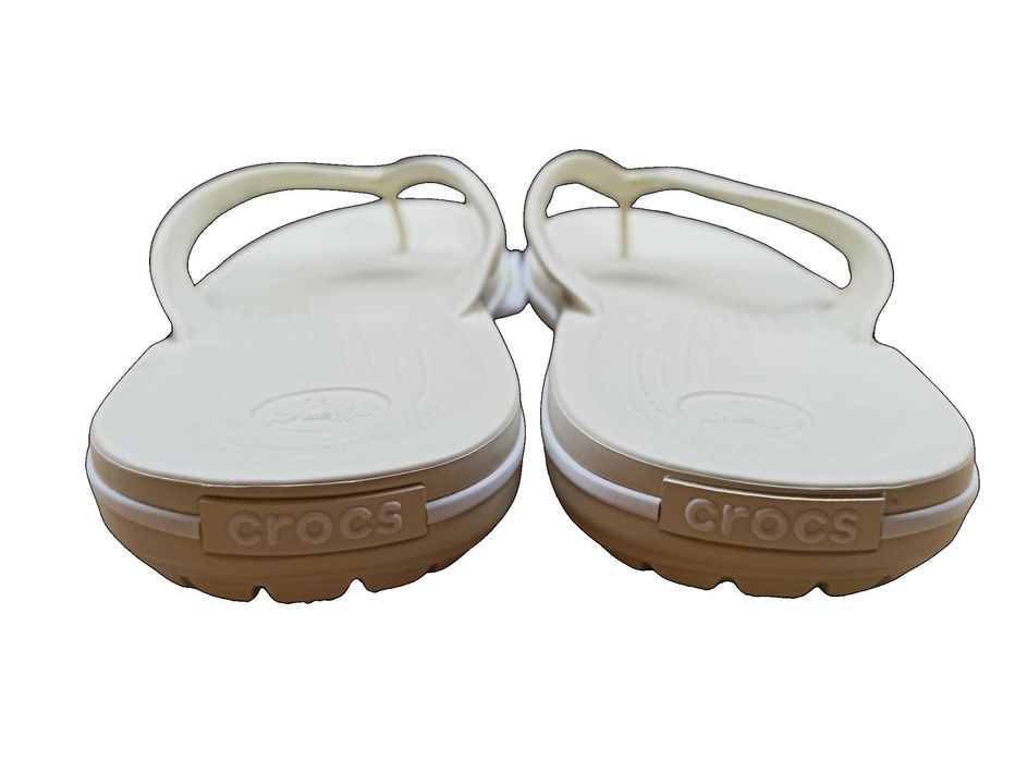 NOWE Klapki JAPONKI CROCS męskie damskie unisex na basen BEŻOWE 42/43