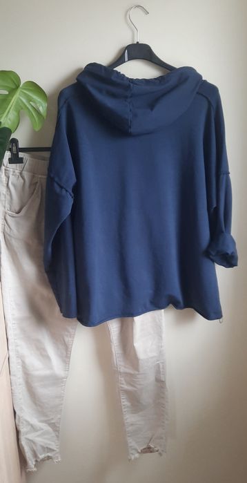 Bluza z kapturek oversize złoty kjwiat
