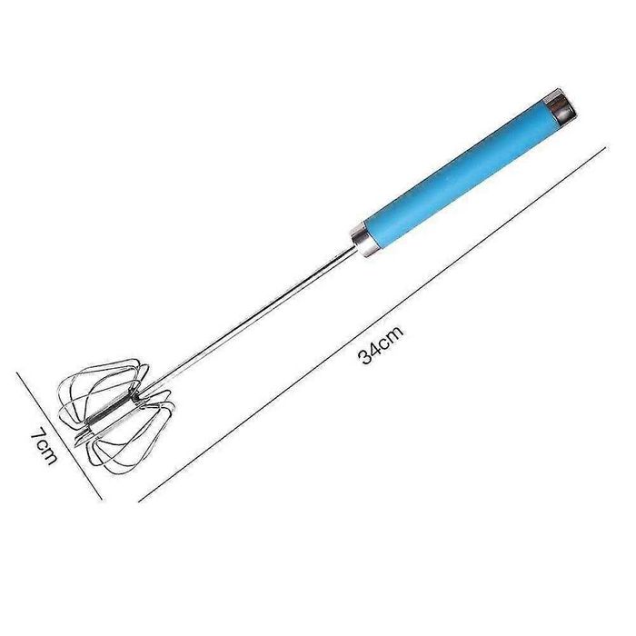 TRZEPACZKA UBIJACZKA Obrotowa Ręczna do Ubijania Jajek Piany STALOWA