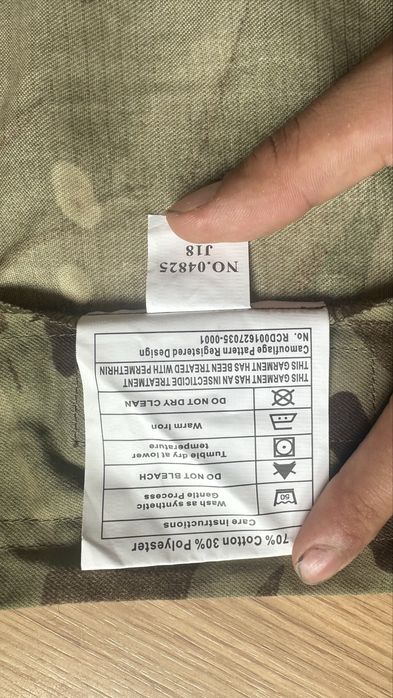 Casaco de Combate Militar MTP Original Exército Britânico