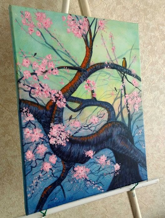 Картина ручної роботи, "Світанок" 40х50 акрил, холст на підрамнику.