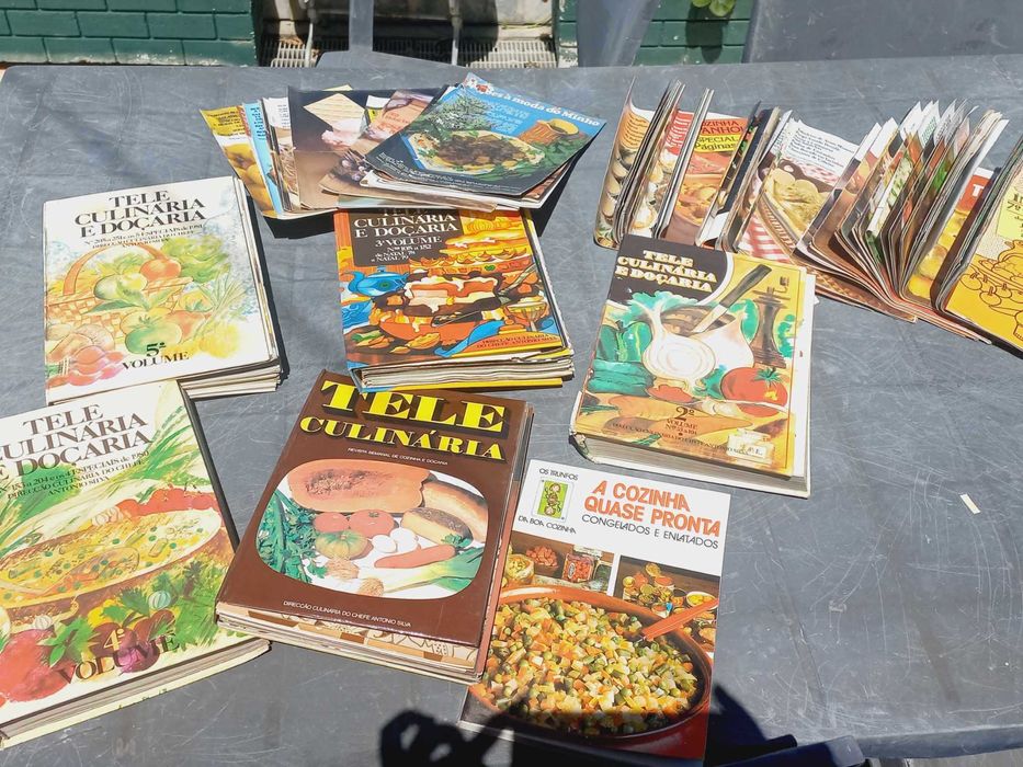 Livros revistas culinária antigas - Teleculinária - Vaqueiro