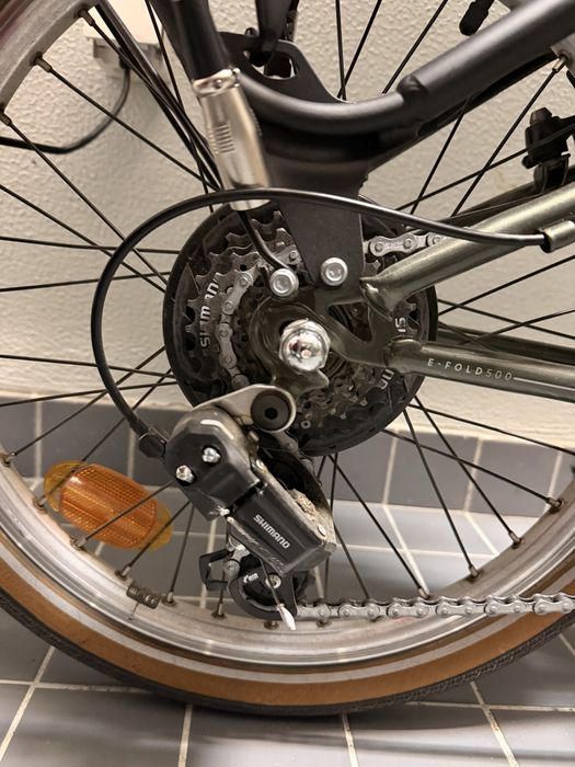 Bicicleta Elétrica Dobrável BTwin E FOLD 500 Verde