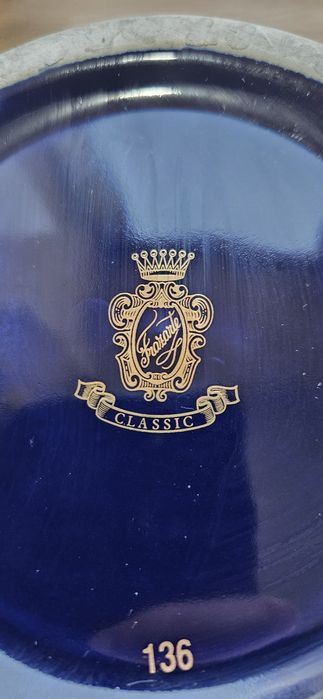 Vaso em porcelana Frazarte azul cobalte