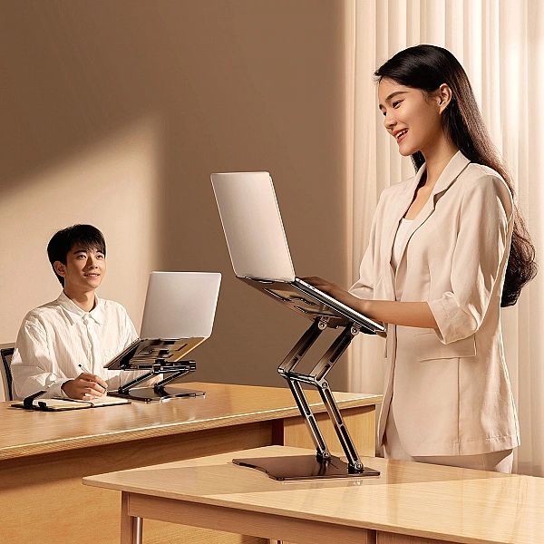 Podstawka pod laptopa Wozinsky WRS-CPY75DSB aluminiowa - czarna