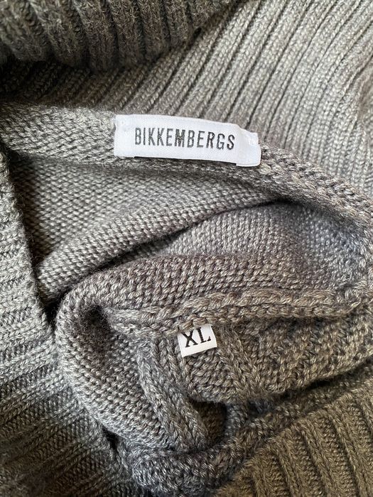 Чоловічий в'язаний светр bikkembergs, сірий, розмір XL, Італія.