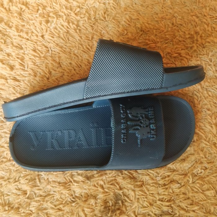 Тапочки шльопанці Україна чоловічі, ЗСУ, Карта України / Сланці тапки