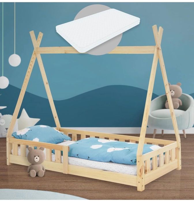 Cama montessori infantil + colchão 80x160cm