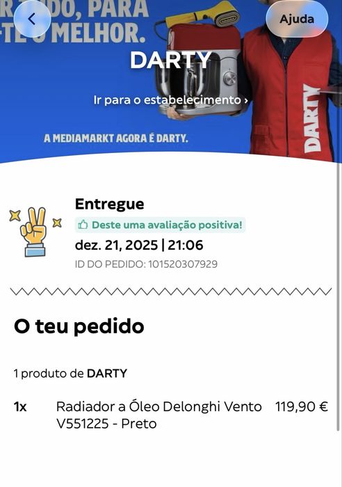 Aquecedor a óleo Delonghi Vento