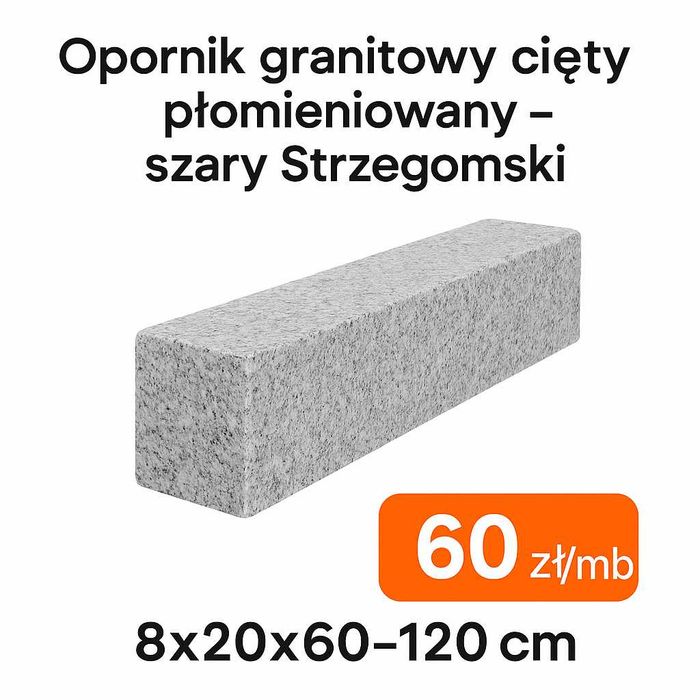 opornik granitowy 8x20x60-120