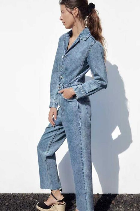 Трендовый джинсовый комбинезон MNG/Mango