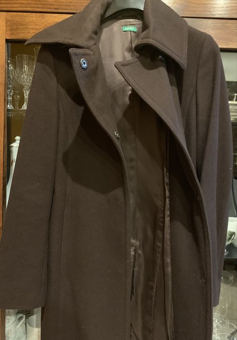Sobretudo castanho novo fa benetton tamanho 34 portugues