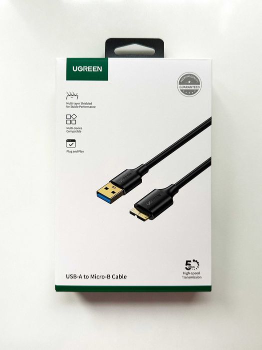 Кабель UGREEN US130 USB 3.0 A Male to Micro USB 3.0 Male Cable 0.5m